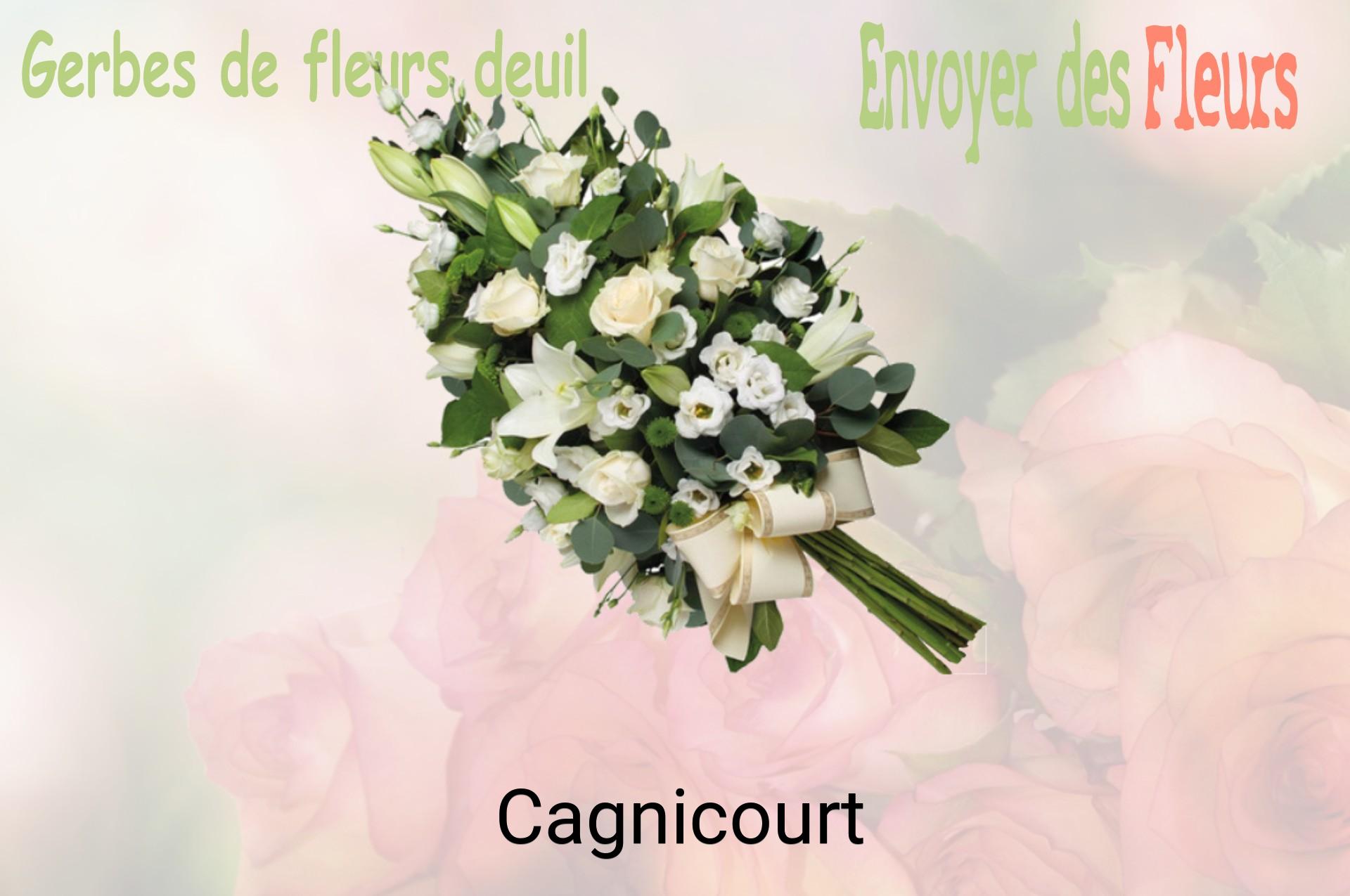 Gerbe de fleurs de deuil livrée à Cagnicourt